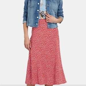 Rails Anya Midi Skirt in Carmine Daisies